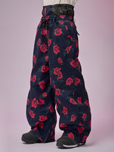 DOOREK Unisex Rose Print Ski Pants