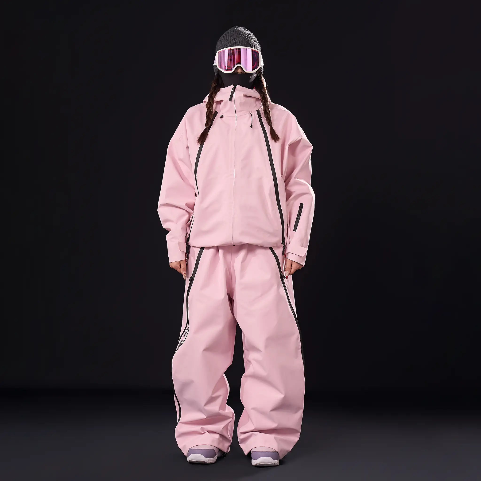 DOOREK ピンク スノーボードウェア 女性用 DOOREK Unisex 3L Technical Hardshell Ski Set - Professional 3