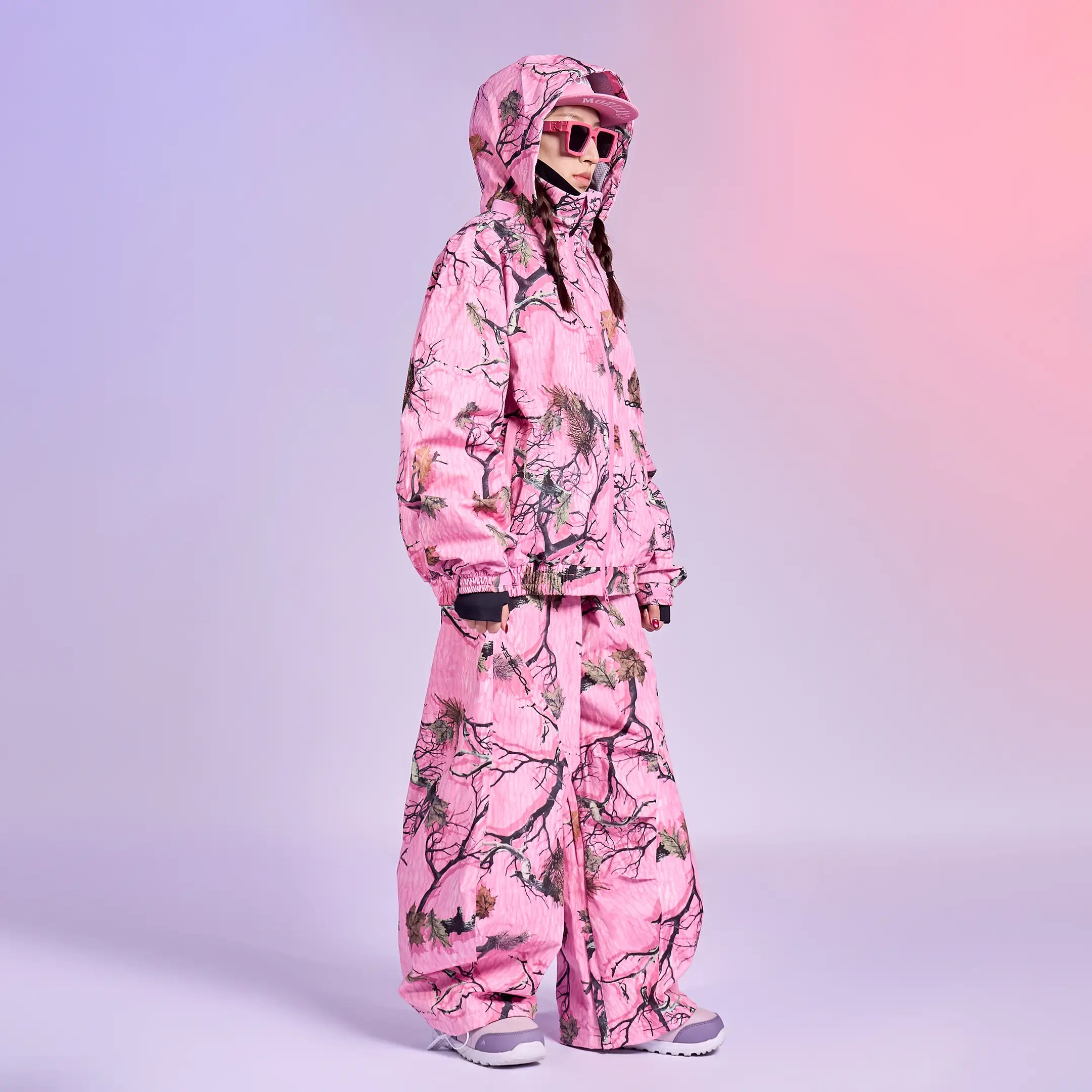 DOOREK Limited Edition 3L Pink Forest Camo Ski Set – Unisex