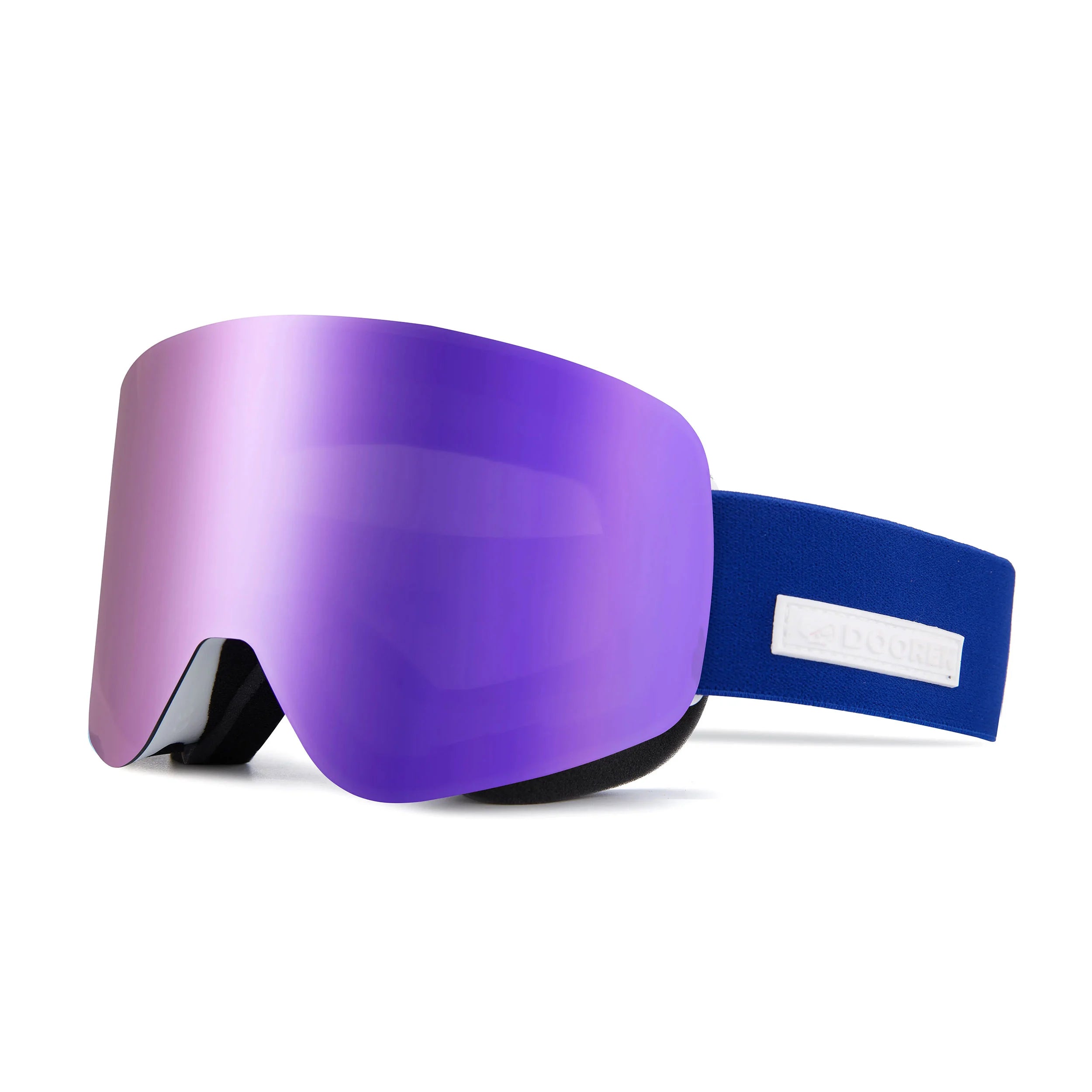 DOOREK Cylindrical Magnetic Suction Quick Release Large Field Skiing Goggles for Men and Women, Single and Double Board Skiing Goggles, Double-Layer Anti-Fog Mirror