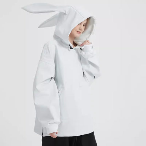 DOOREK Mushroom Head Cute Bunny Ski Suit Women's Rabbit Ear Ski Sweater Professional Waterproof Breathable