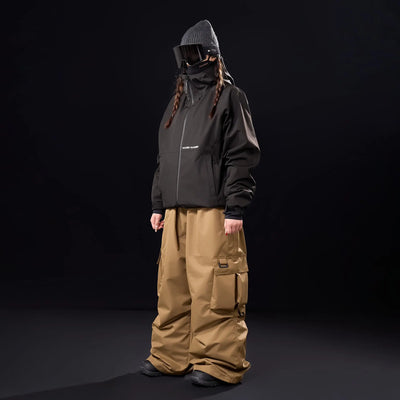 DOOREK 3L Tech Ski Pants – Triple-Proof, Baggy Cargo Fit, Unisex Freestyle