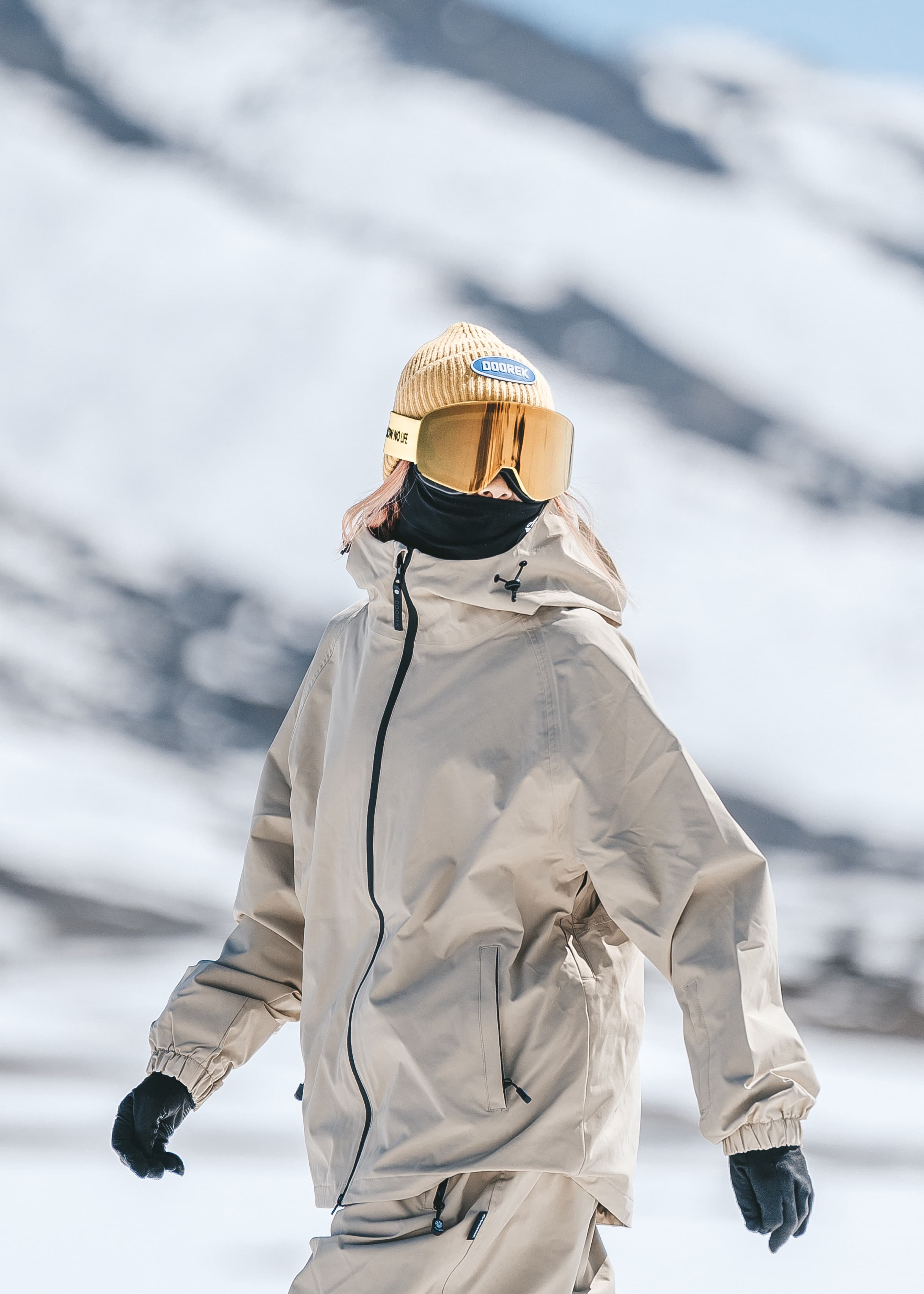 DOOREK New Single Board Double Board Ski Jacket for Men's and Women's Loose fit. Windproof. Waterproof. All-day comfort.