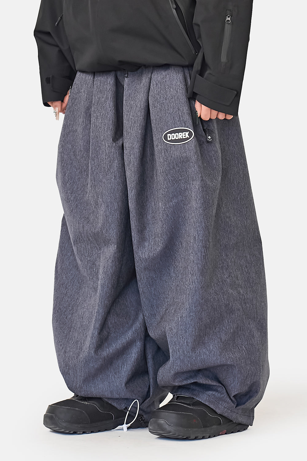 Mushroom Head DOOREK New Loose Fit Single Board American-style Ski Pants, Windproof, Waterproof, Insulated, Freestyle, and Wide Design for Double Boards