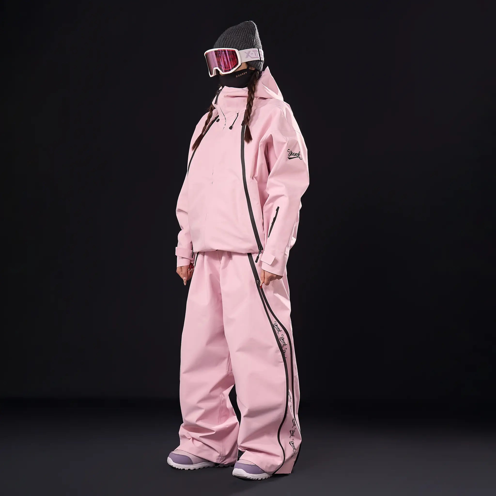 DOOREK Unisex 3L Technical Hardshell Ski Set - Professional 3-Layer Waterproof Jacket & Pants for All-Mountain