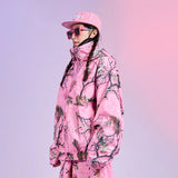 DOOREK Limited Edition 3L Pink Forest Camo Ski Jacket – Unisex