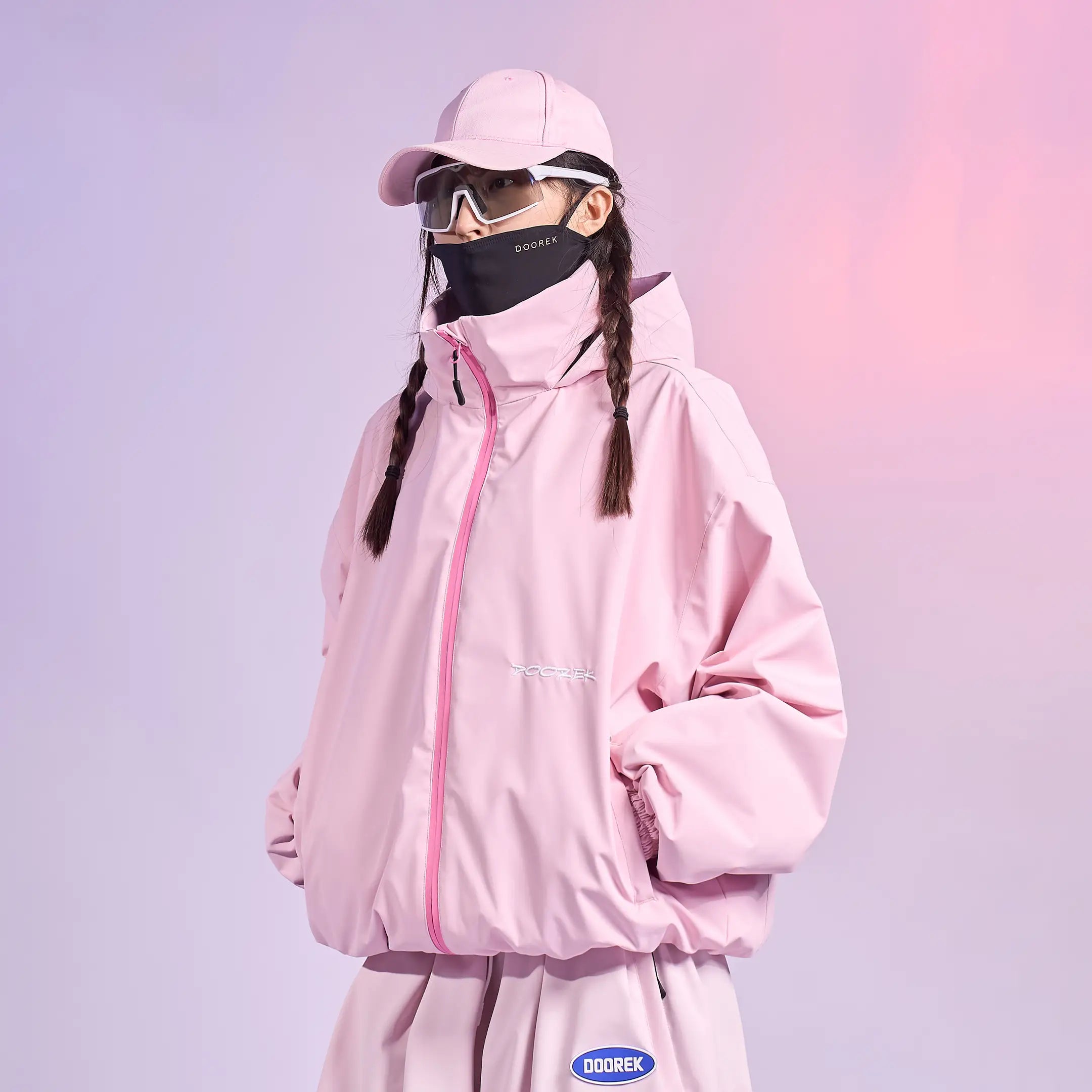 Doorek 3L Pro Baggy Ski Jacket – Light Pink