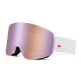 DOOREK Cylindrical Magnetic Suction Quick Release Large Field Skiing Goggles for Men and Women, Single and Double Board Skiing Goggles, Double-Layer Anti-Fog Mirror