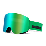 DOOREK Cylindrical Magnetic Suction Quick Release Large Field Skiing Goggles for Men and Women, Single and Double Board Skiing Goggles, Double-Layer Anti-Fog Mirror