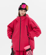 DOOREK Cute Rabbit Ski Top for Women with Cotton Rabbit Ears Skiing Professional Waterproof, Breathable and Warm