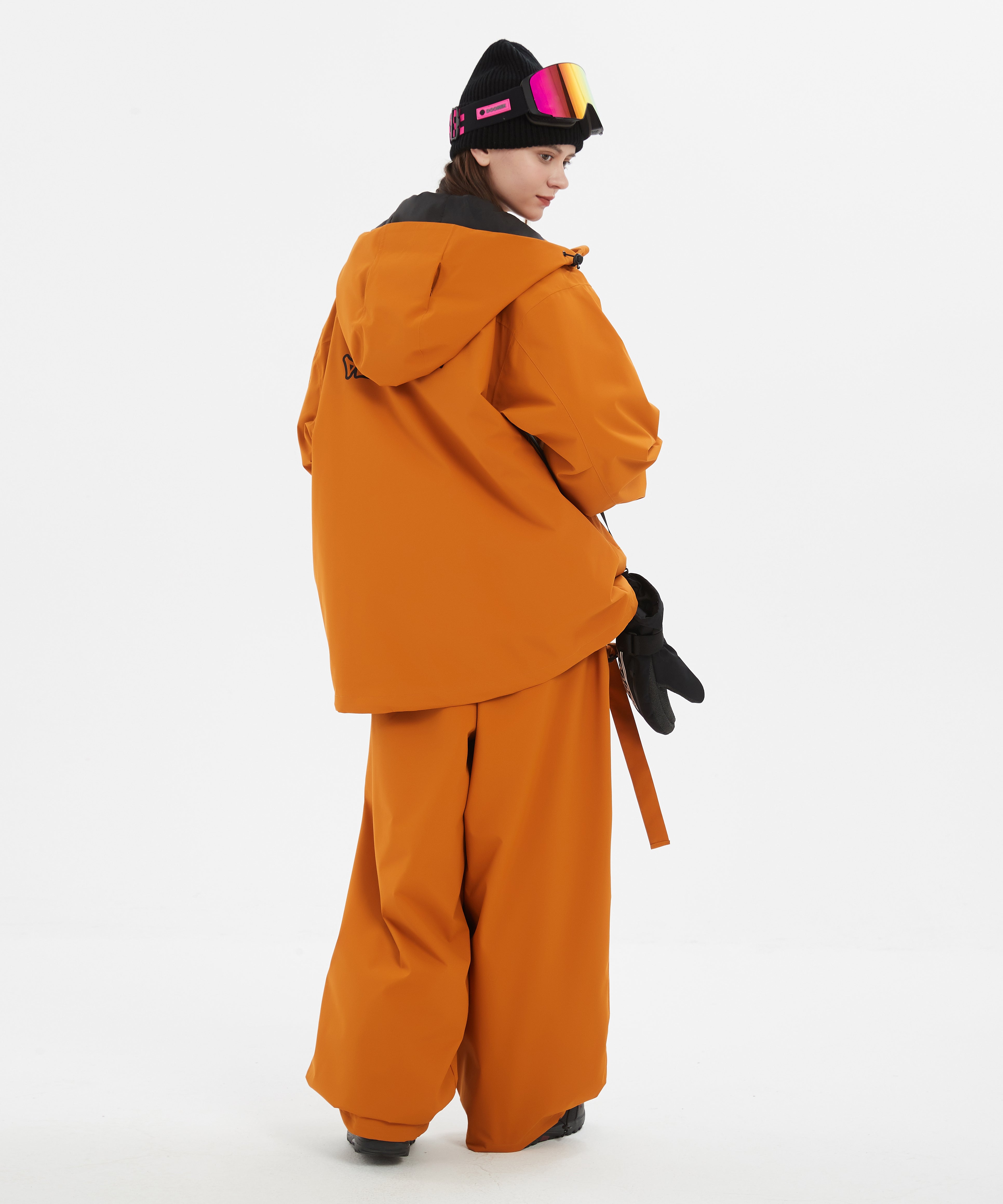 DOOREK Cute Rabbit Ski Top for Women with Cotton Rabbit Ears Skiing Professional Waterproof, Breathable and Warm