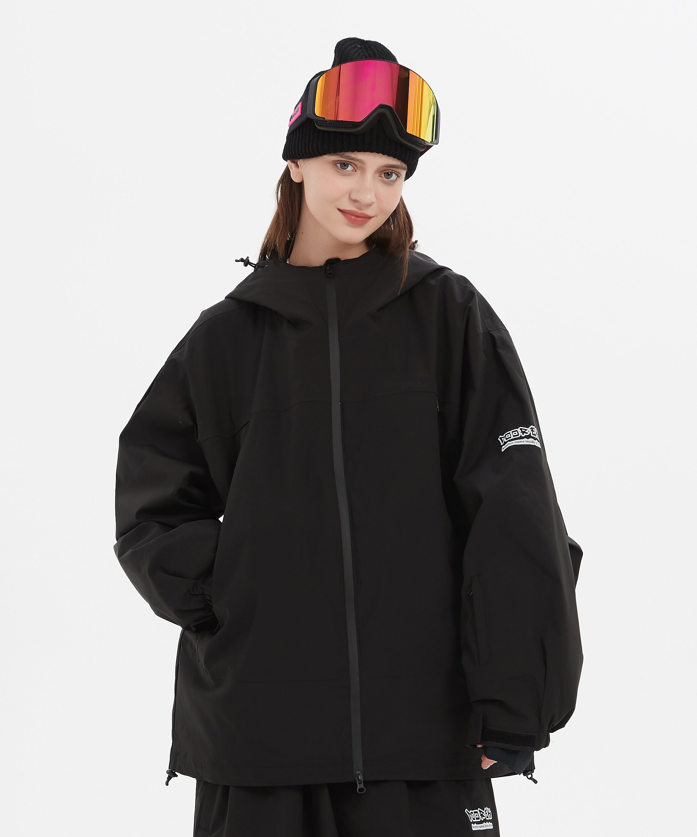 DOOREK Cute Rabbit Ski Top for Women with Cotton Rabbit Ears Skiing Professional Waterproof, Breathable and Warm