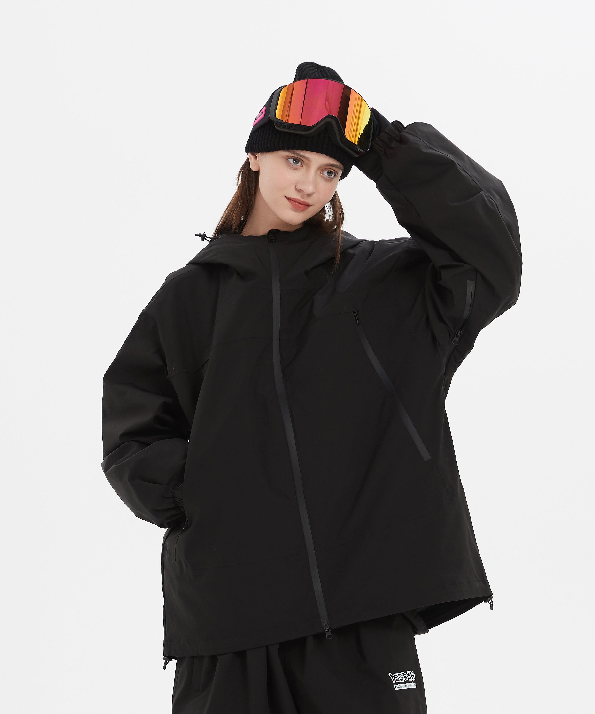 DOOREK Cute Rabbit Ski Top for Women with Cotton Rabbit Ears Skiing Professional Waterproof, Breathable and Warm