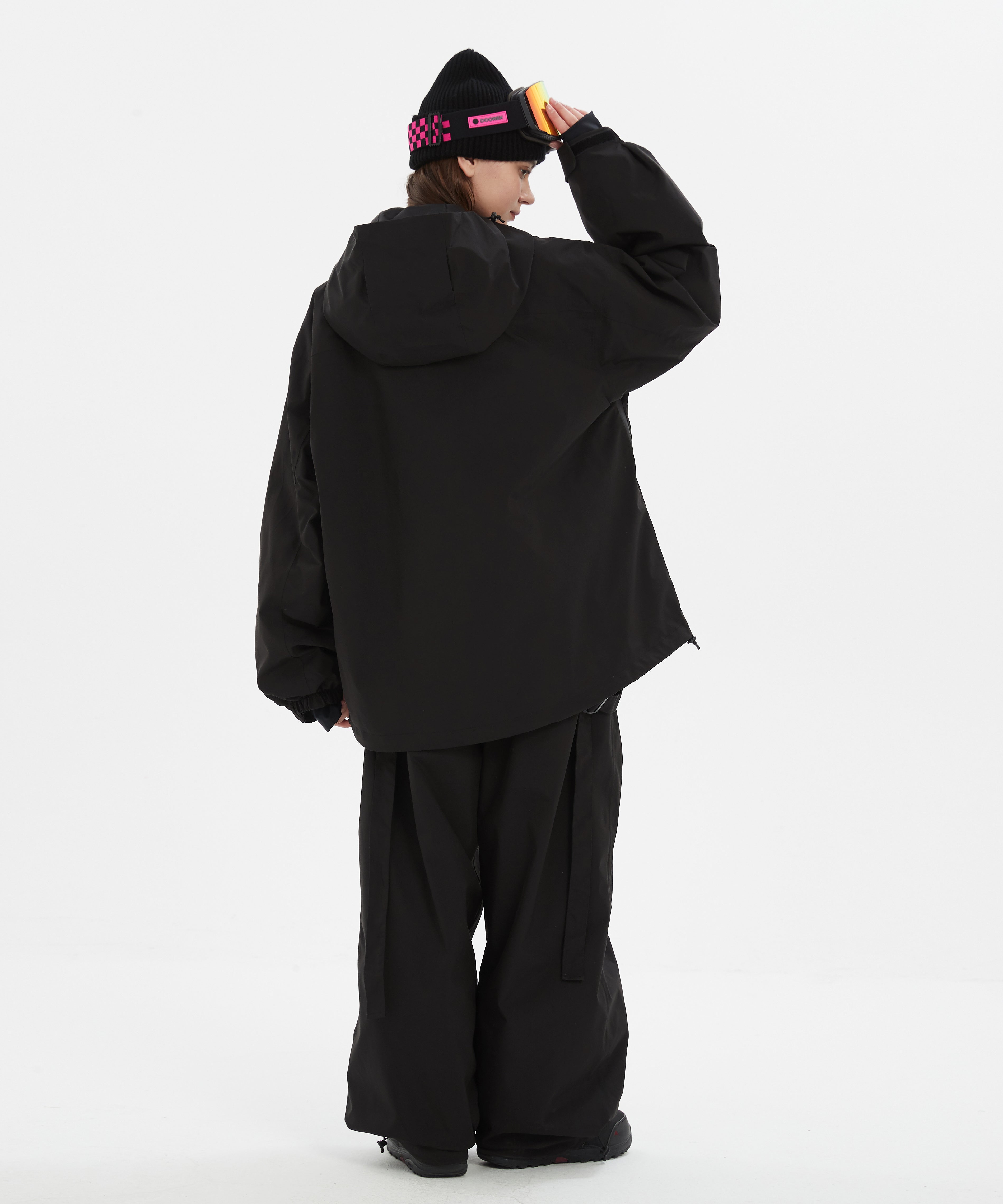 DOOREK Cute Rabbit Ski Top for Women with Cotton Rabbit Ears Skiing Professional Waterproof, Breathable and Warm