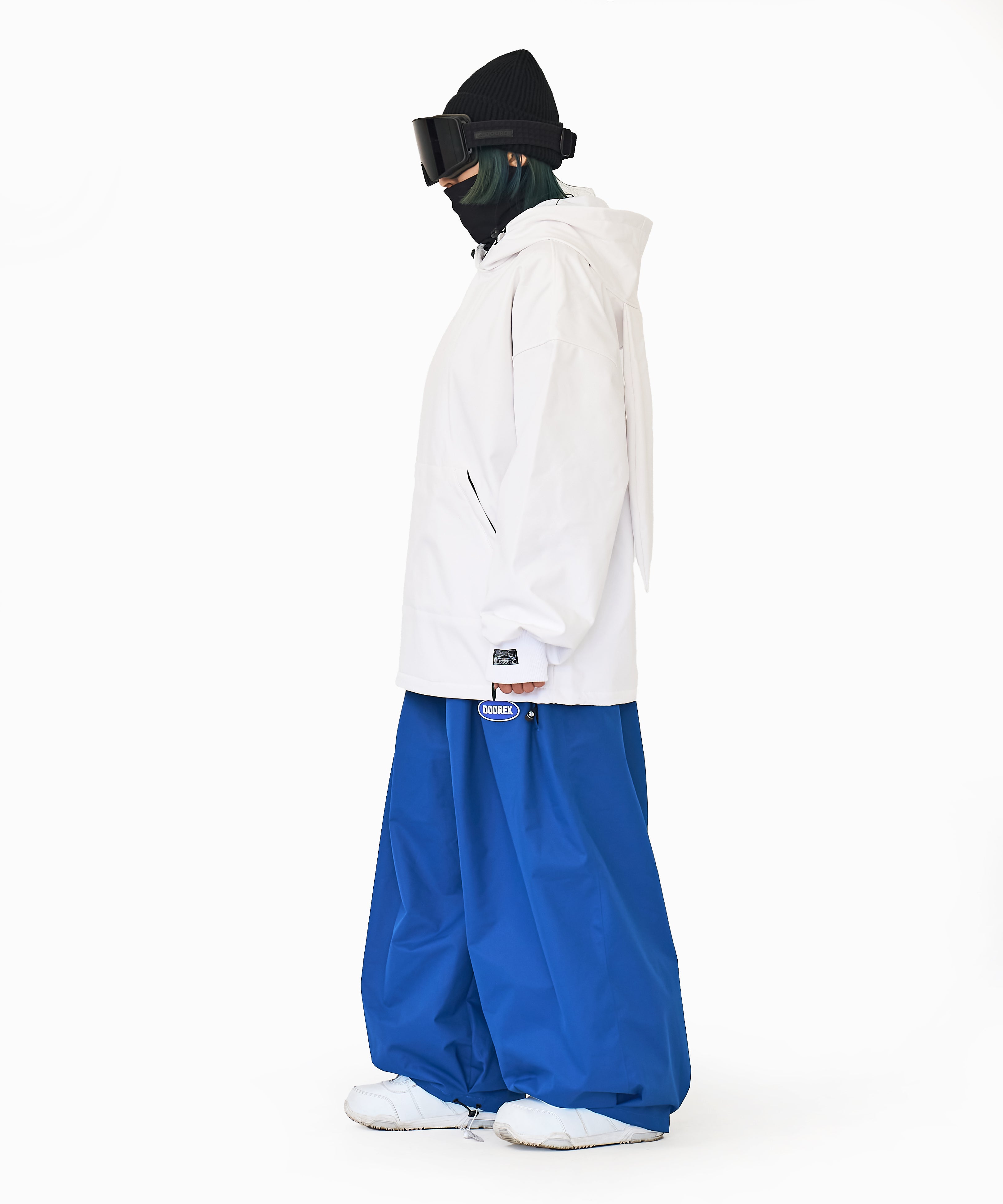 Mushroom Head DOOREK New Loose Fit Single Board American-style Ski Pants, Windproof, Waterproof, Insulated, Freestyle, and Wide Design for Double Boards
