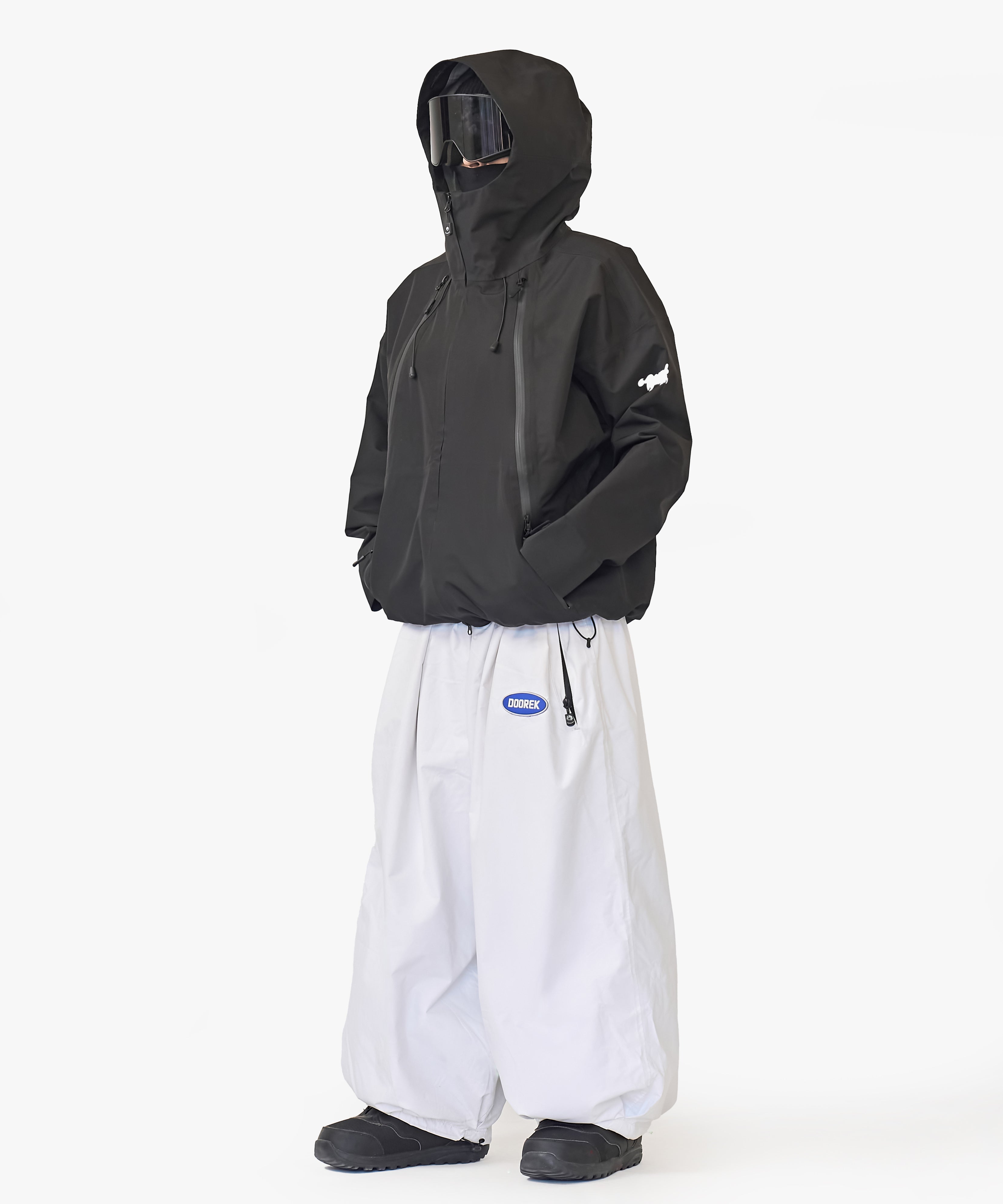 Mushroom Head DOOREK New Loose Fit Single Board American-style Ski Pants, Windproof, Waterproof, Insulated, Freestyle, and Wide Design for Double Boards