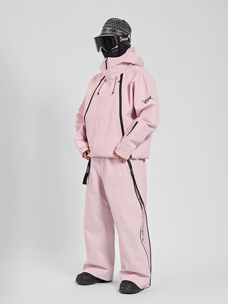 【DOOREK】Unisex 3L Fabric Hardshell Ski Suit - Waterproof & Breathable, Thermal & Durable, Professional Protection for Ultimate Snow Sports Experience.