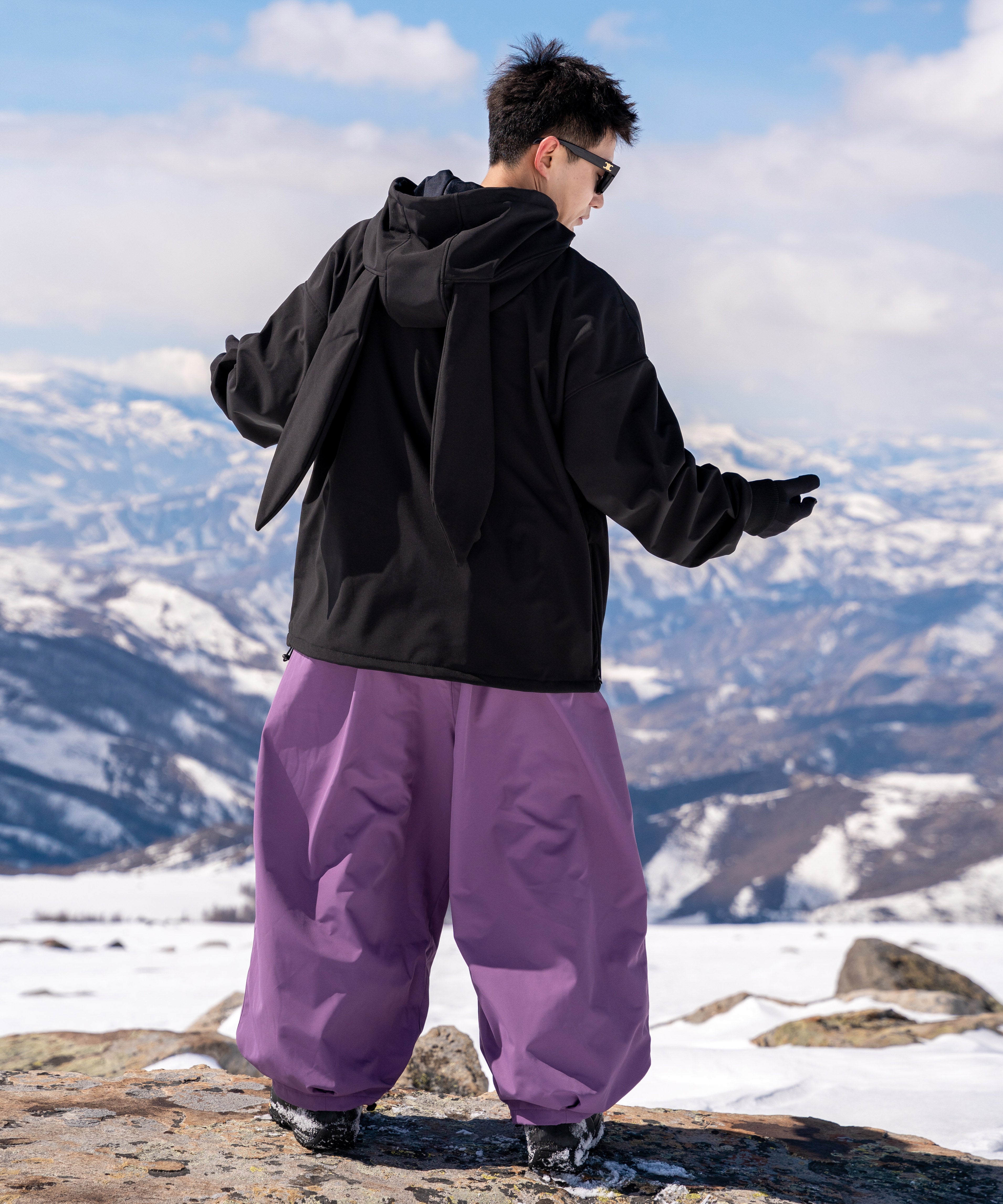 Mushroom Head DOOREK New Loose Fit Single Board American-style Ski Pants, Windproof, Waterproof, Insulated, Freestyle, and Wide Design for Double Boards