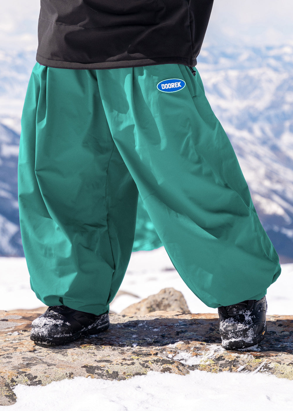Mushroom Head DOOREK New Loose Fit Single Board American-style Ski Pants, Windproof, Waterproof, Insulated, Freestyle, and Wide Design for Double Boards