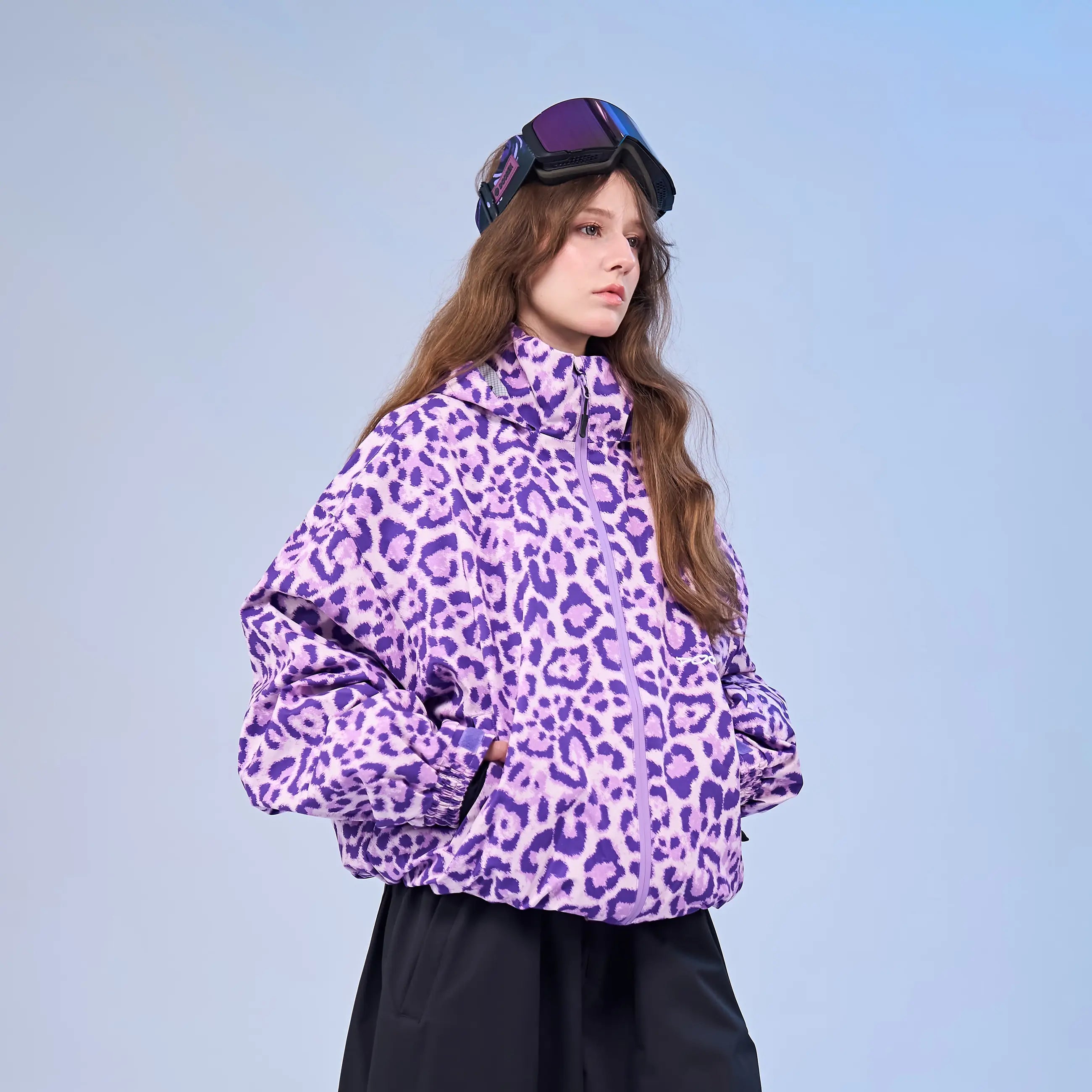 Doorek Vandal Baggy Snow Jacket – Violet Ski Jacket for Men & Women