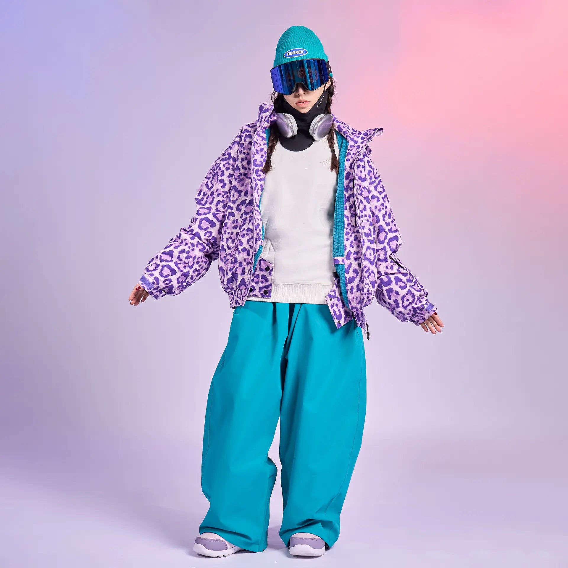 Doorek Vandal – Baggy Violet Snow Jacket for Men & Women | Ski & Street Outerwear
