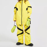 DOOREK Mushroom Head New Single Board Ski Suit Set for Men and Women, Floral Pattern, 20K Waterproof, Trendy Brand Pants, Loose Fit, and Warmth