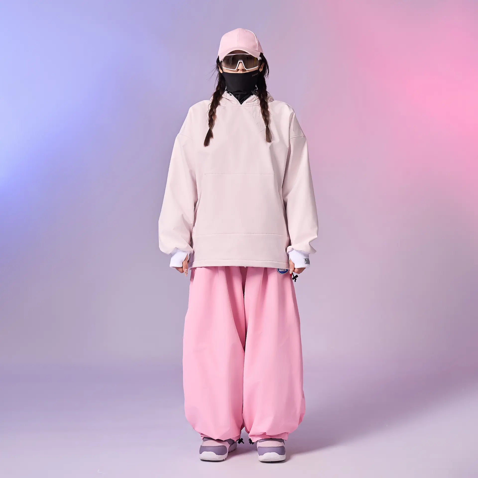 DOOREK Mushroom Head Cute Bunny Ski Suit Women's Rabbit Ear Ski Sweater Professional Waterproof Breathable