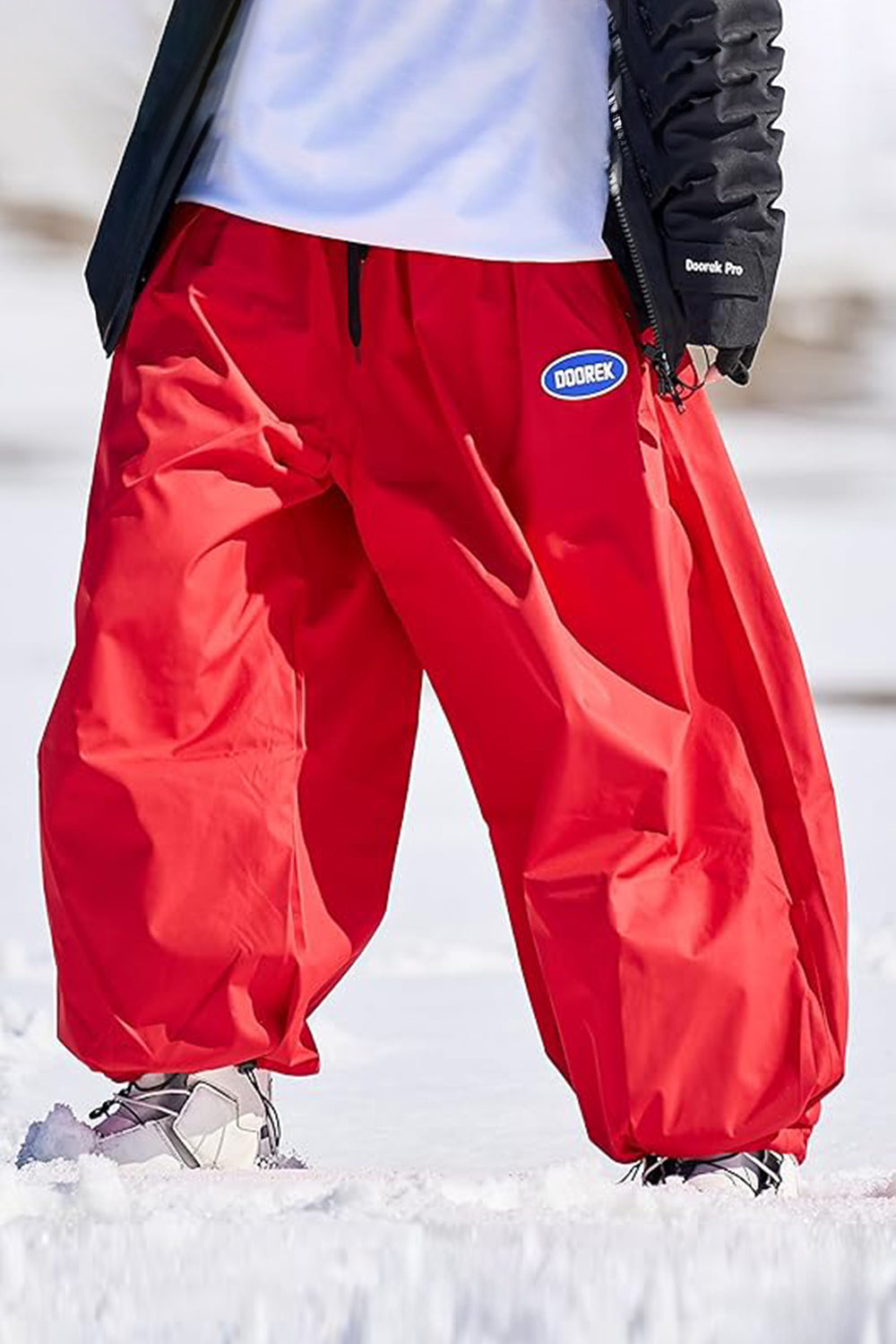 Mushroom Head DOOREK New Loose Fit Single Board American-style Ski Pants, Windproof, Waterproof, Insulated, Freestyle, and Wide Design for Double Boards