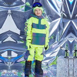 DOOREK Mushroom Head New Trendy Boys and Girls Reflective Ski Suit Set Single Board Double Waterproof Winter Warmth