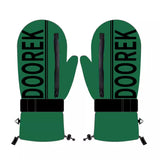 DOOREK Ski Gloves with Built-in Wrist Guard, Single Board Waterproof Men's Carving Kevlar Double Board Women's Ski Gloves