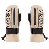 DOOREK Ski Gloves with Built-in Wrist Guard, Single Board Waterproof Men's Carving Kevlar Double Board Women's Ski Gloves