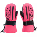 DOOREK Ski Gloves with Built-in Wrist Guard, Single Board Waterproof Men's Carving Kevlar Double Board Women's Ski Gloves